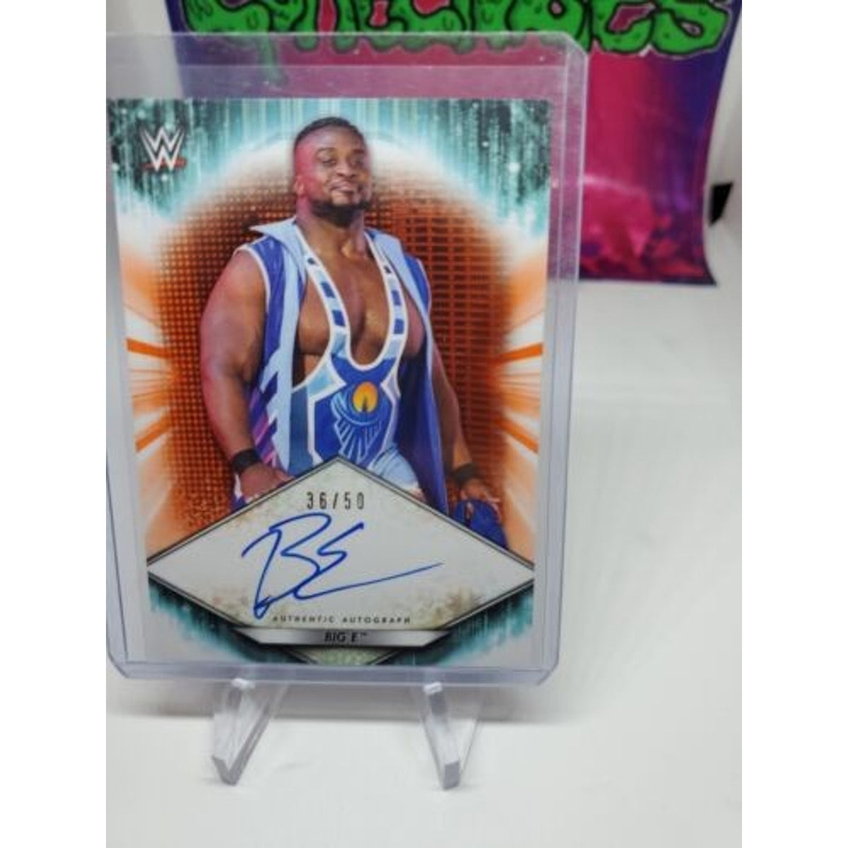 BIG E 2021 TOPPS WWE ON CARD AUTO #/50 SP