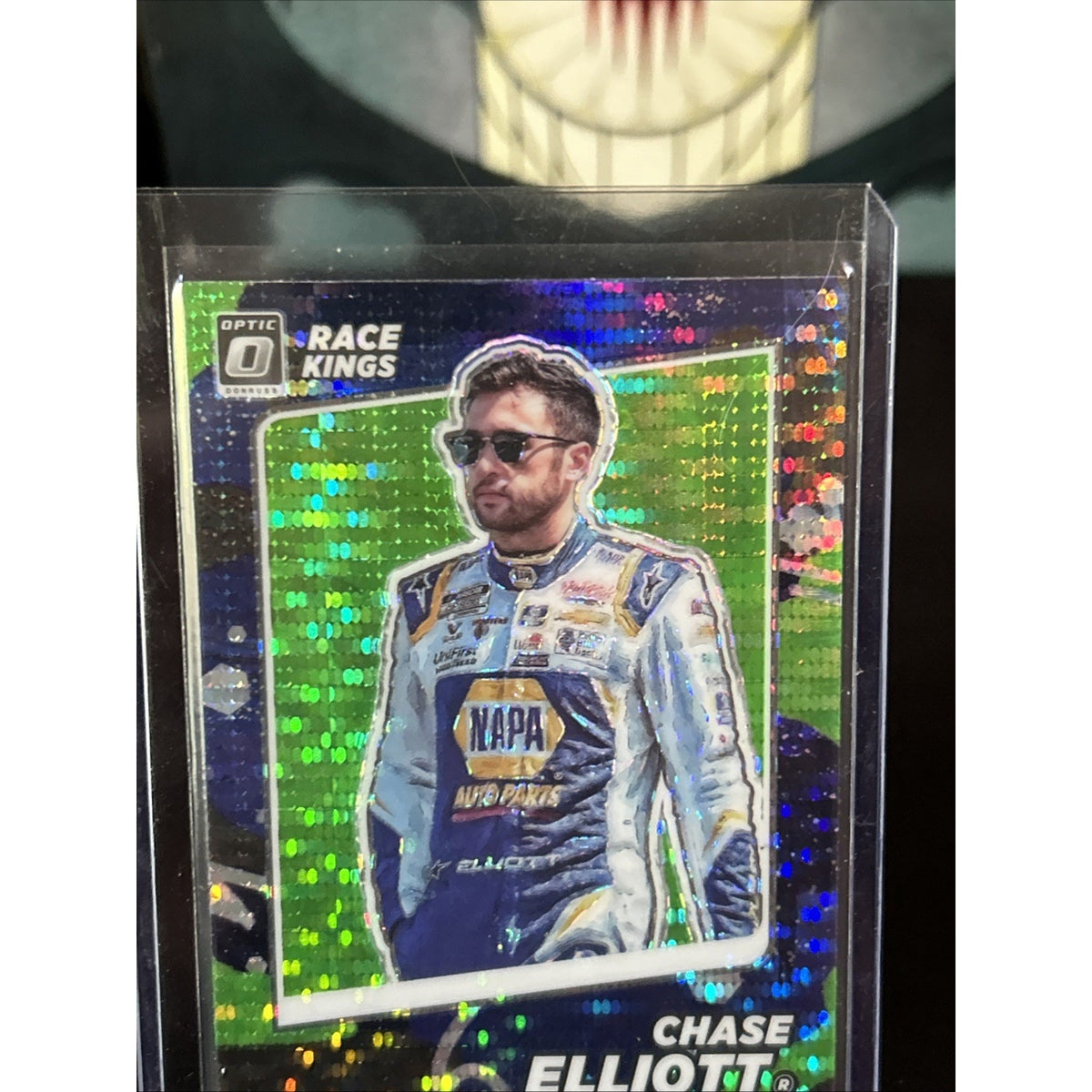 2022 Panini Donruss Optic NASCAR Racing #7 Chase Elliott Green Pulsar Prizm New