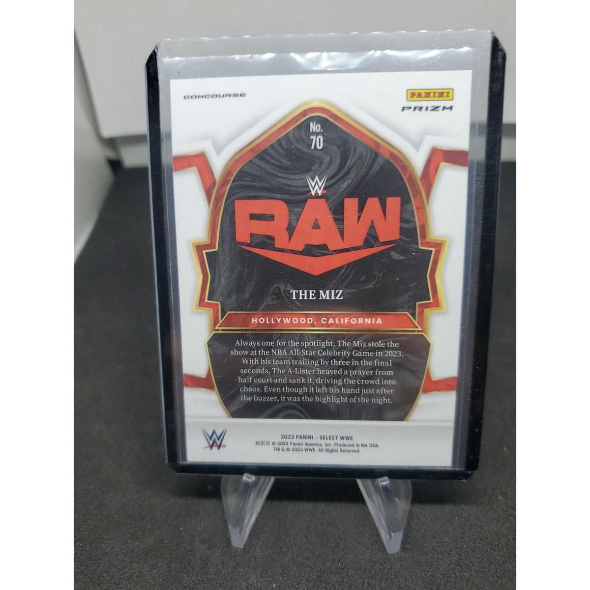Prizm Orange Flash 2023 Select WWE #70 The Miz