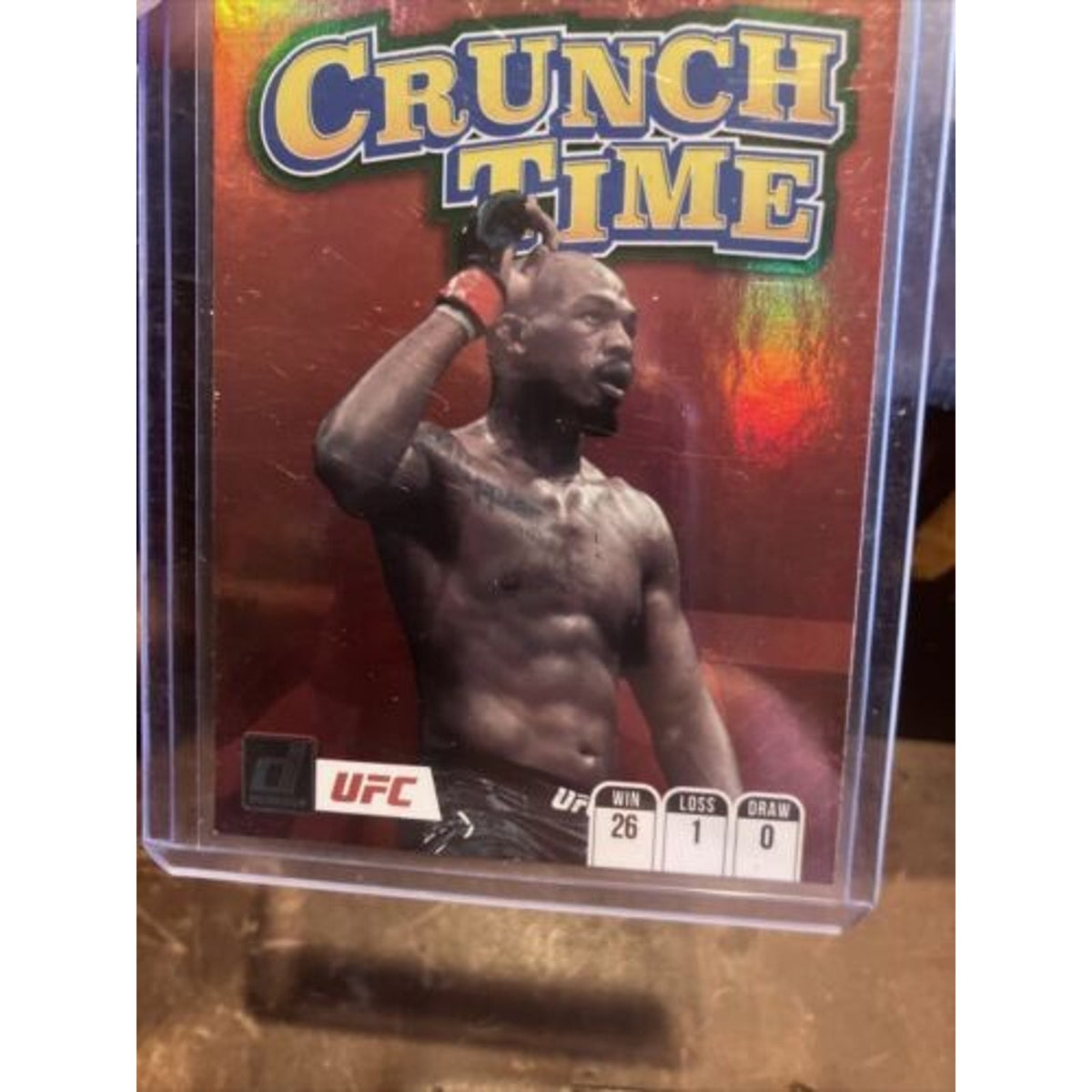 2022 Jon Jones Donruss UFC Crunch Time Green Flood Silver Holo SP #19 - Pack New