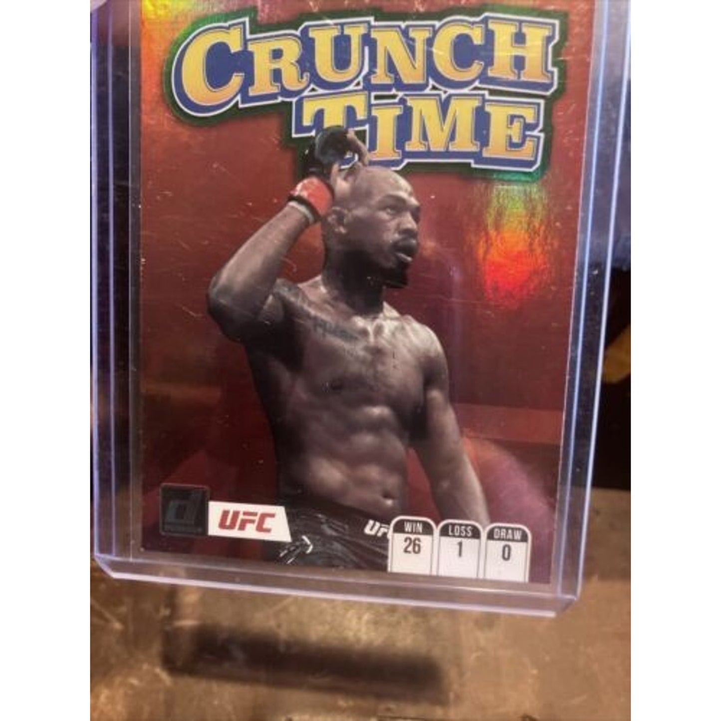 2022 Jon Jones Donruss UFC Crunch Time Green Flood Silver Holo SP #19 - Pack New