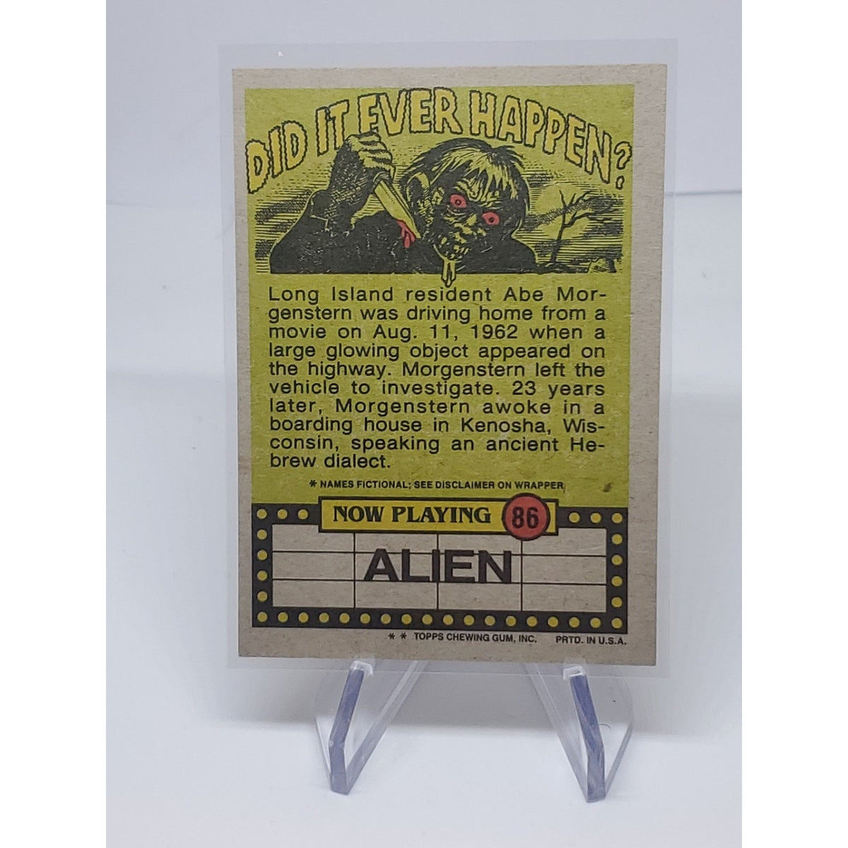 Fright Flicks 1988 Topps Card #86 (NM)