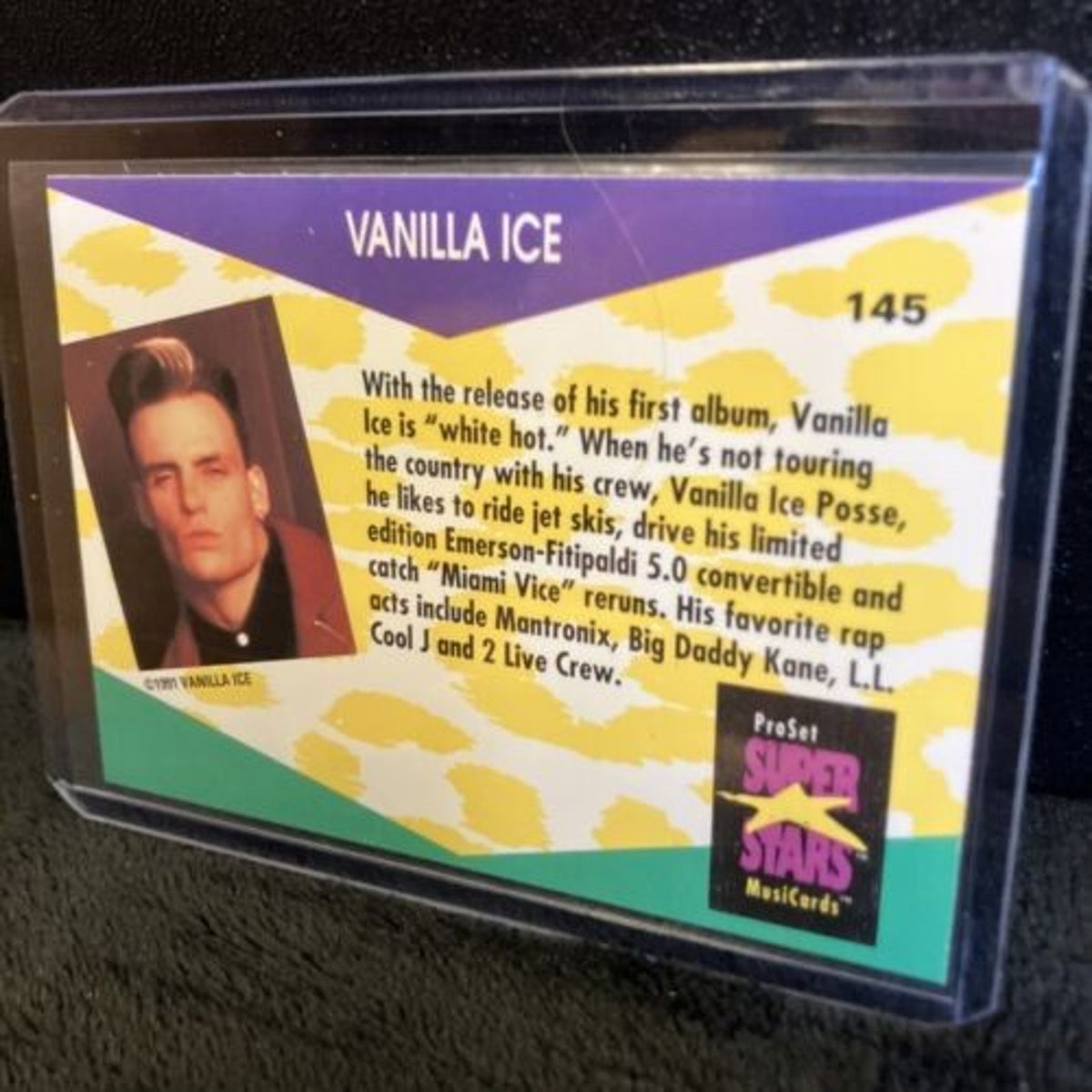 Music VANILLA ICE 1991 Pro Set Super Stars #145.