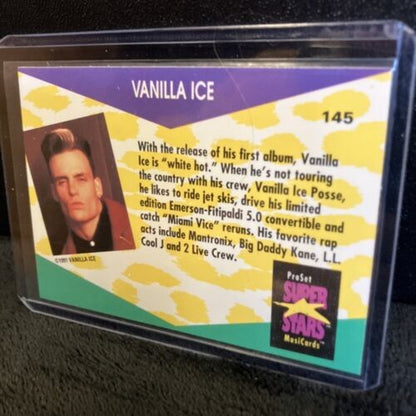 Music VANILLA ICE 1991 Pro Set Super Stars #145.