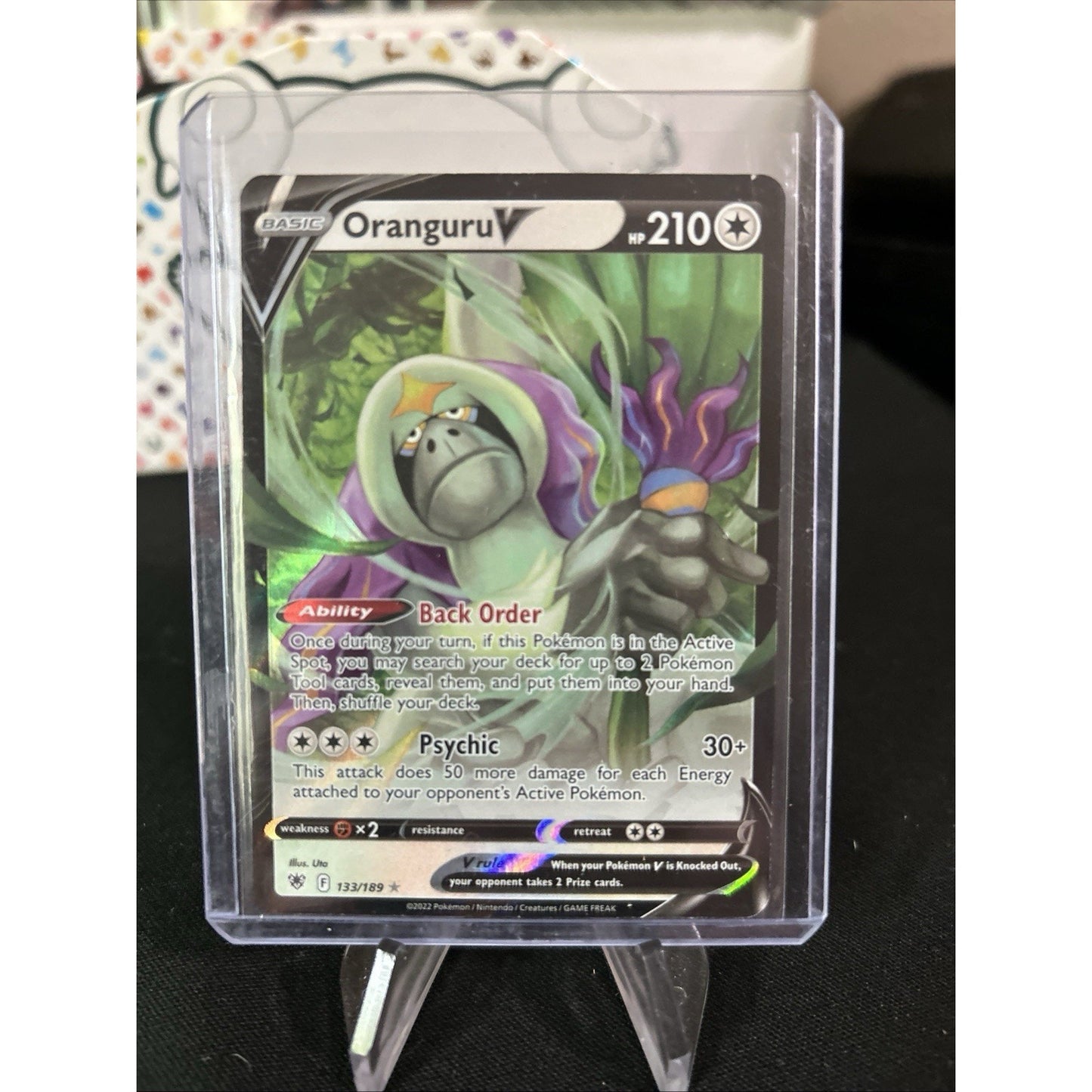 Pokémon TCG Oranguru V Astral Radiance 133/189 Holo Ultra Rare - Pack Fresh New