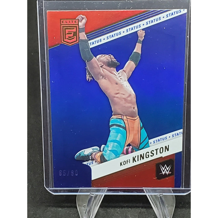 Kofi Kingston 2023 Donruss Elite /80 WWE Wrestling #27 Blue Status New Day RAW