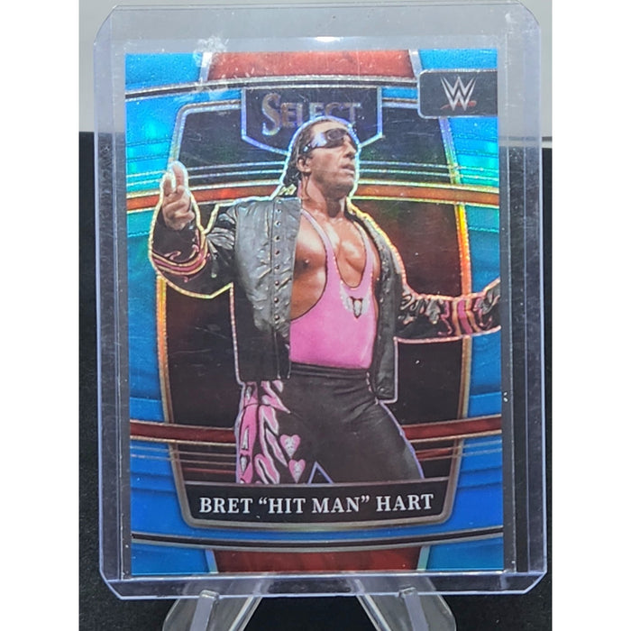 Bret "Hit Man" Hart Light Blue Prizm Parallel /299 Panini WWE 2022 Select