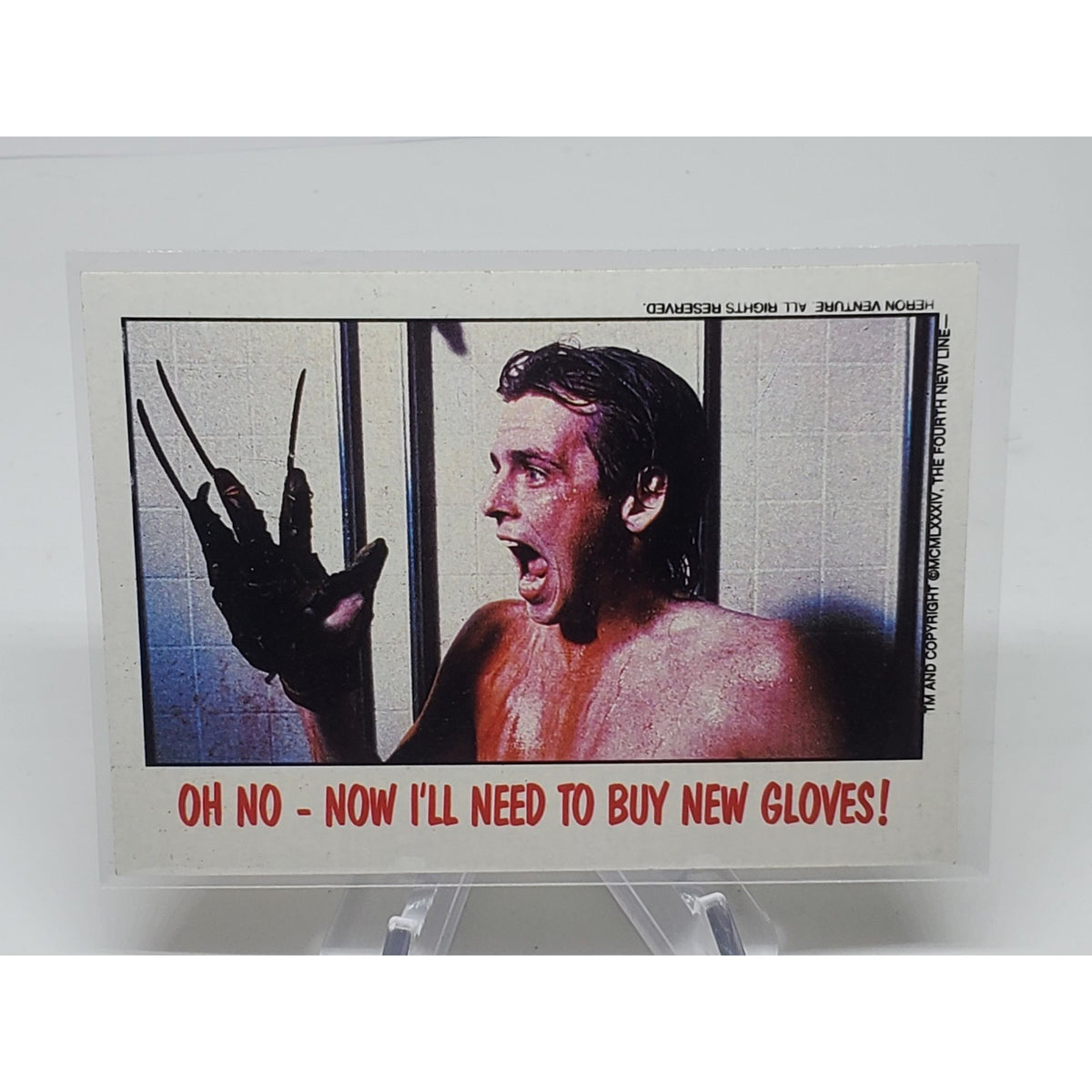 Fright Flicks 1988 Card #33 Oh No Now I'll Need To Buy New Gloves