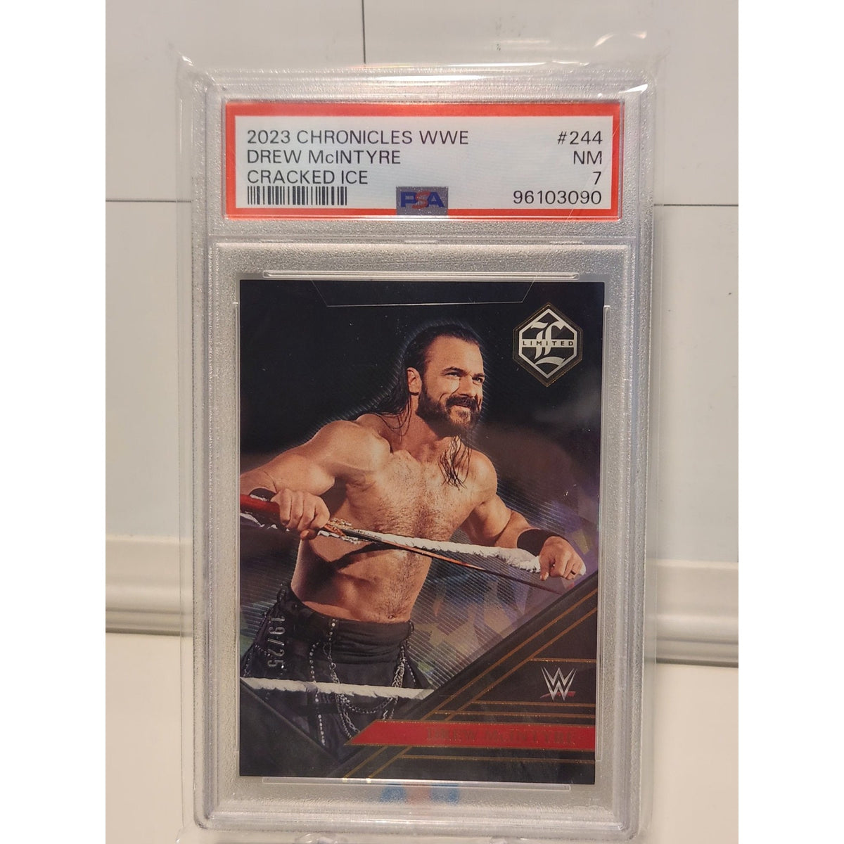 PSA 2023 Chronicles WWE Drew McIntyre Cracked Ice #/25 #244