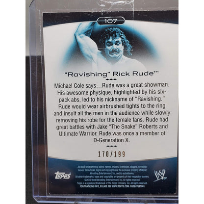 RICK RUDE 2010 TOPPS PLATINUM Blue #107 WWE SP #/199 MINT