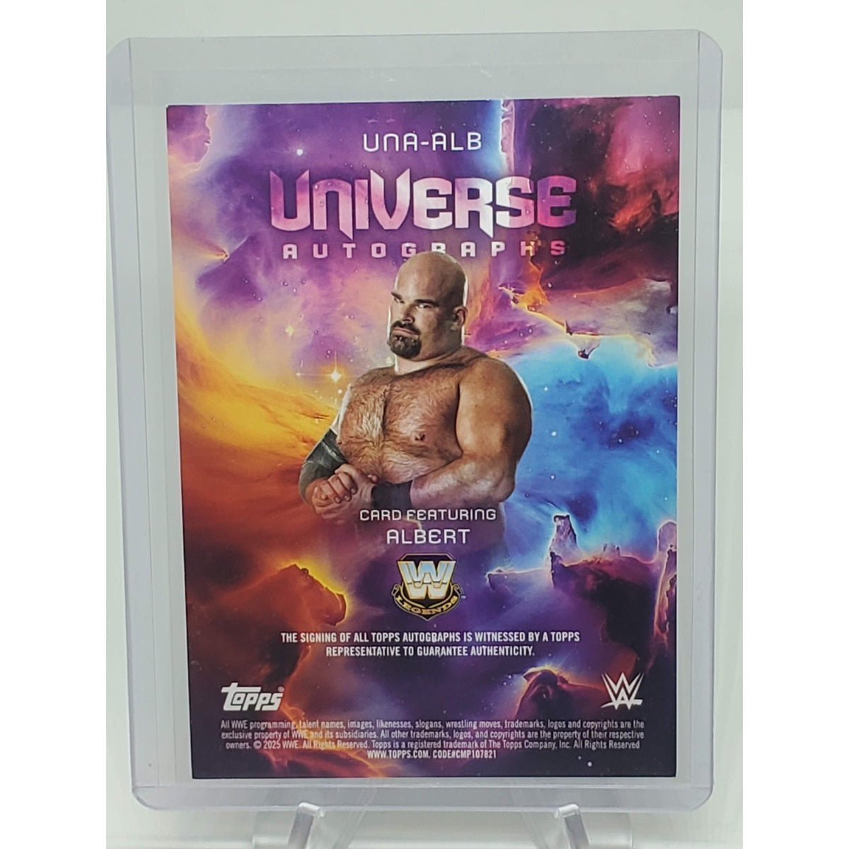 2025 Topps WWE Universe - #UNA-ALB Albert Autograph Flare