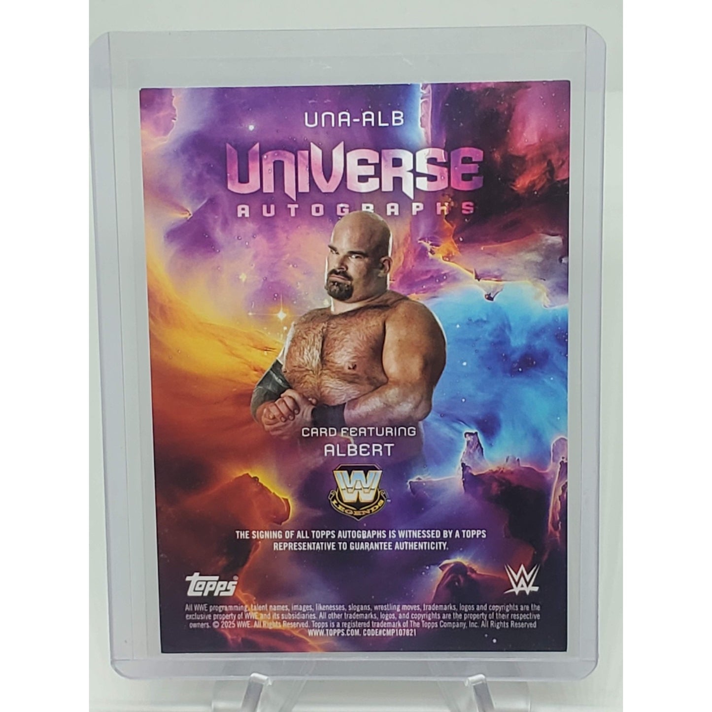 2025 Topps WWE Universe - #UNA-ALB Albert Autograph Flare