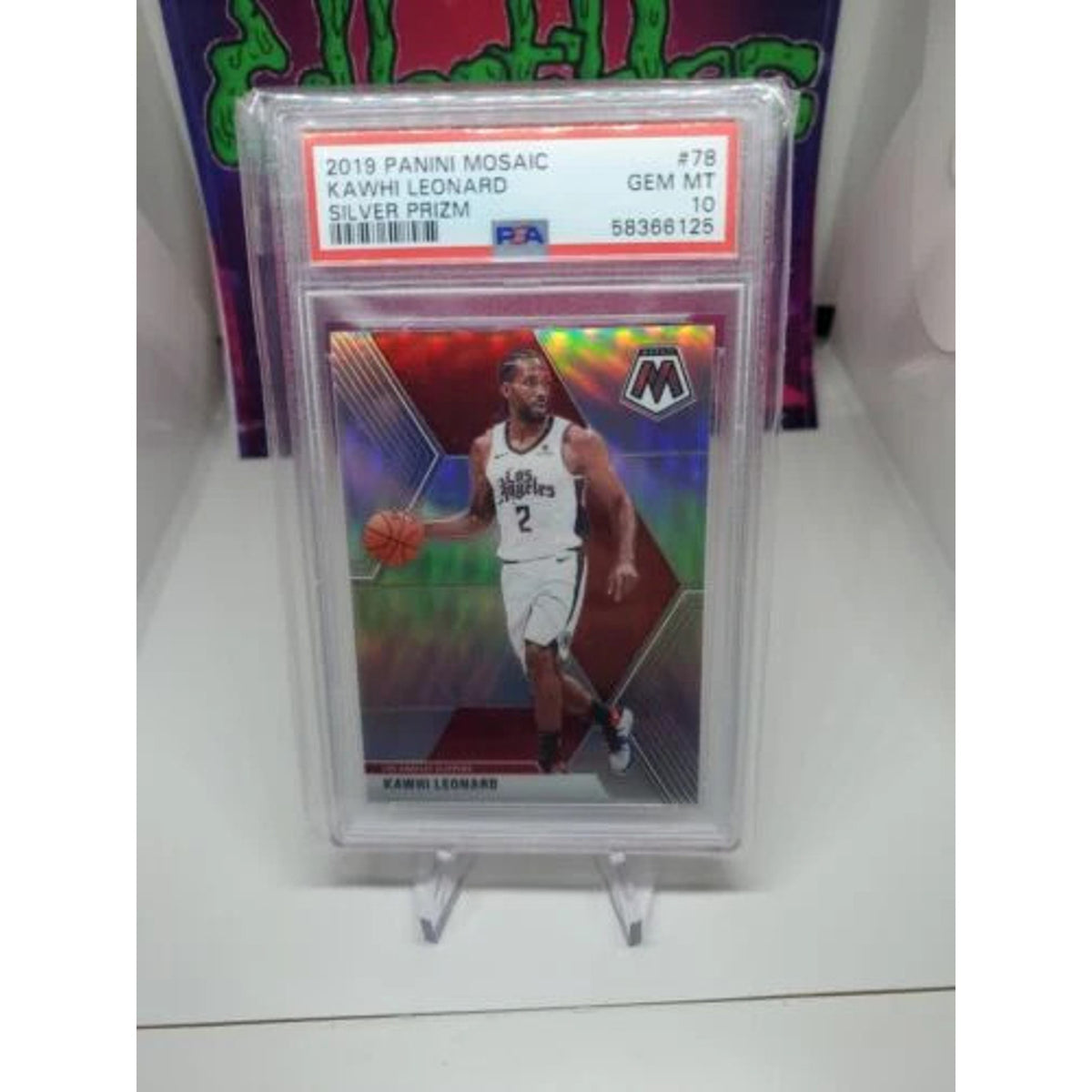 2019 Panini Mosaic - KAWAI LEONARD - Silver #78 - SAN ANTONIO SPURS PSA 10 Pop