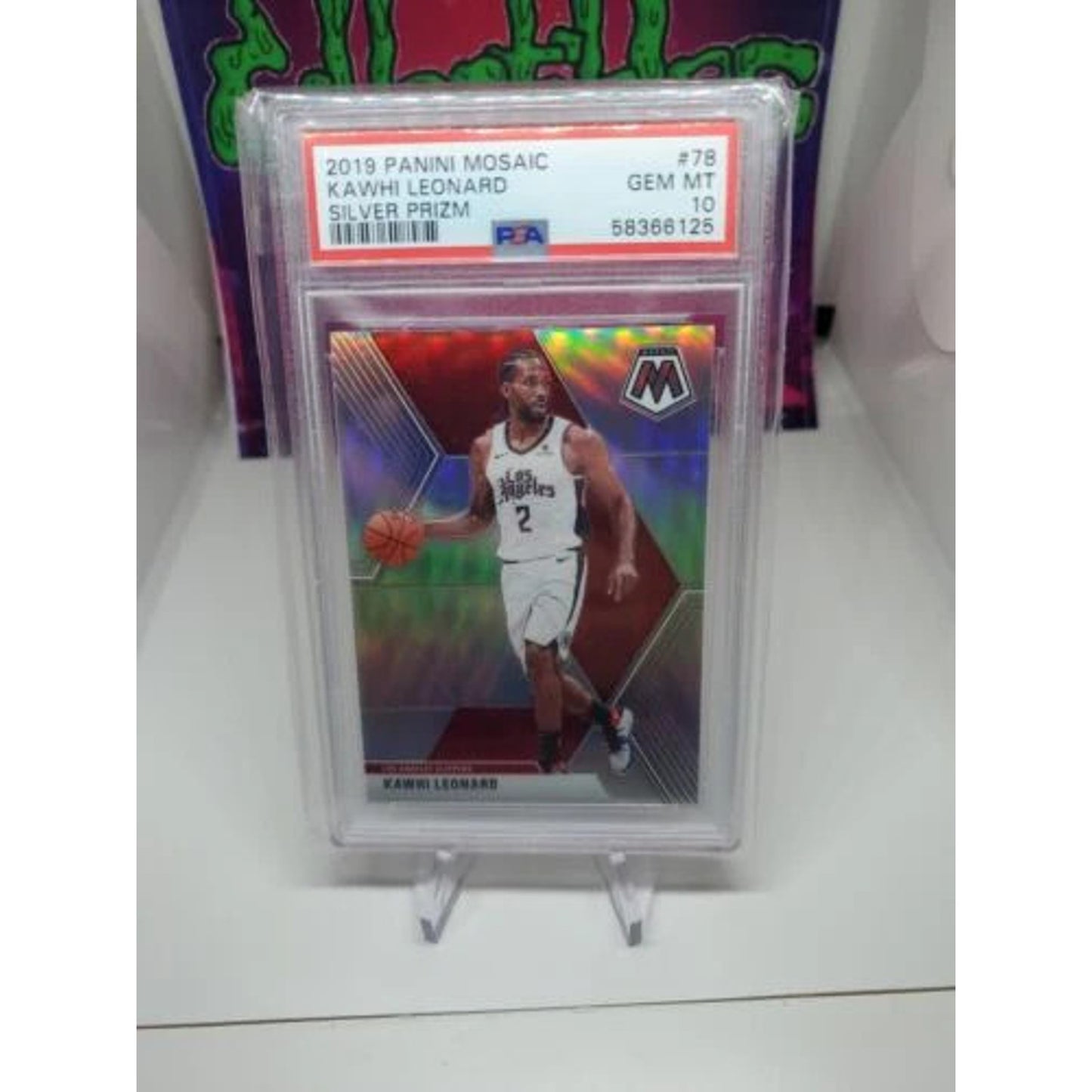 2019 Panini Mosaic - KAWAI LEONARD - Silver #78 - SAN ANTONIO SPURS PSA 10 Pop