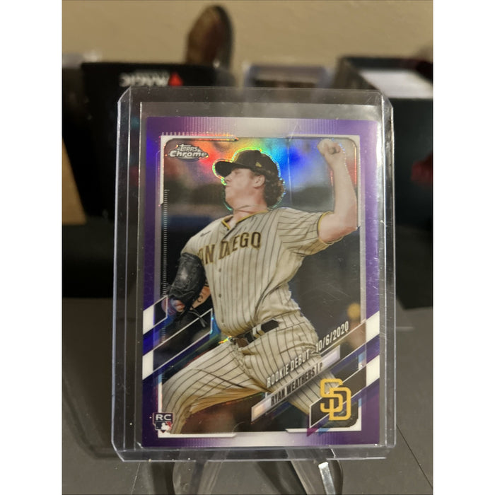 2021 Topps Chrome Update Baseball #USC15 Ryan Weathers RC Rookie Purple / New