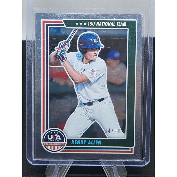 Henry Allen 2022 Panini Stars & Stripes USA Baseball #73 Card