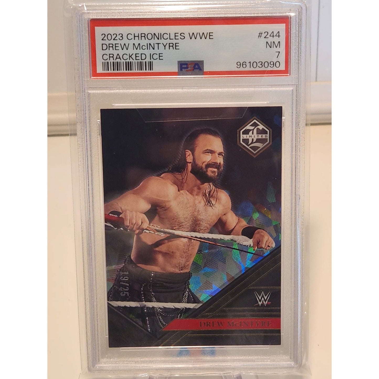 PSA 2023 Chronicles WWE Drew McIntyre Cracked Ice #/25 #244