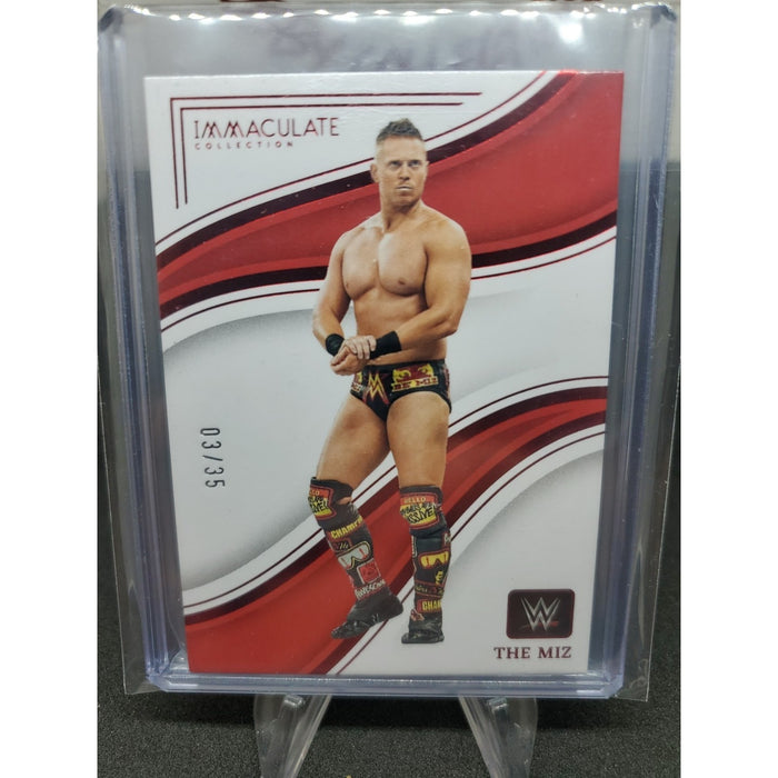 2023 Panini Immaculate Collection WWE The Miz #98 Red Parallel /35