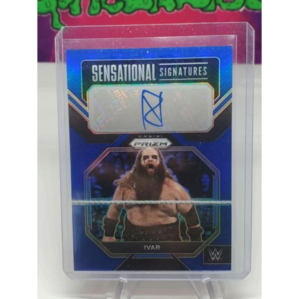 2023 Panini WWE Prizm IVAR Sensational Signatures Blue Auto /49