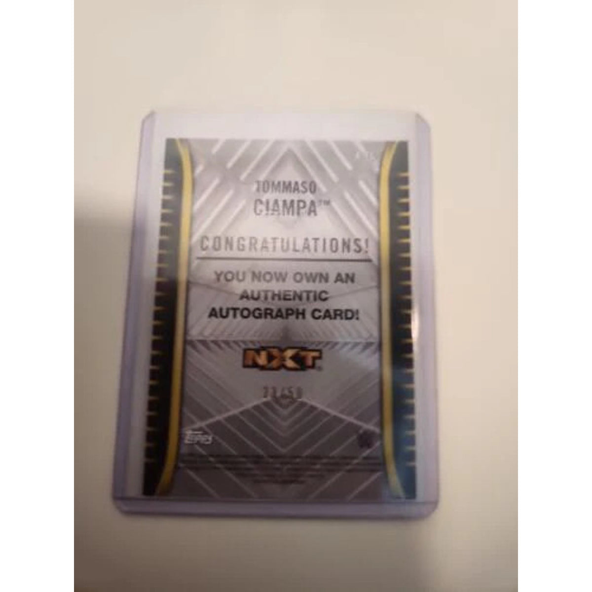 Autograph Card Wrestling On Card Auto #/50 Tommaso Ciampa 2018 Topps WWE NXT