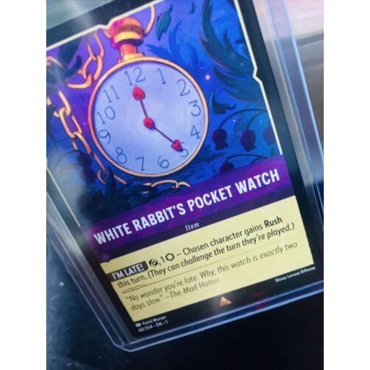 Disney Lorcana - White Rabbit’s Pocket Watch RARE Non Foil 68/204 - Pack Fresh