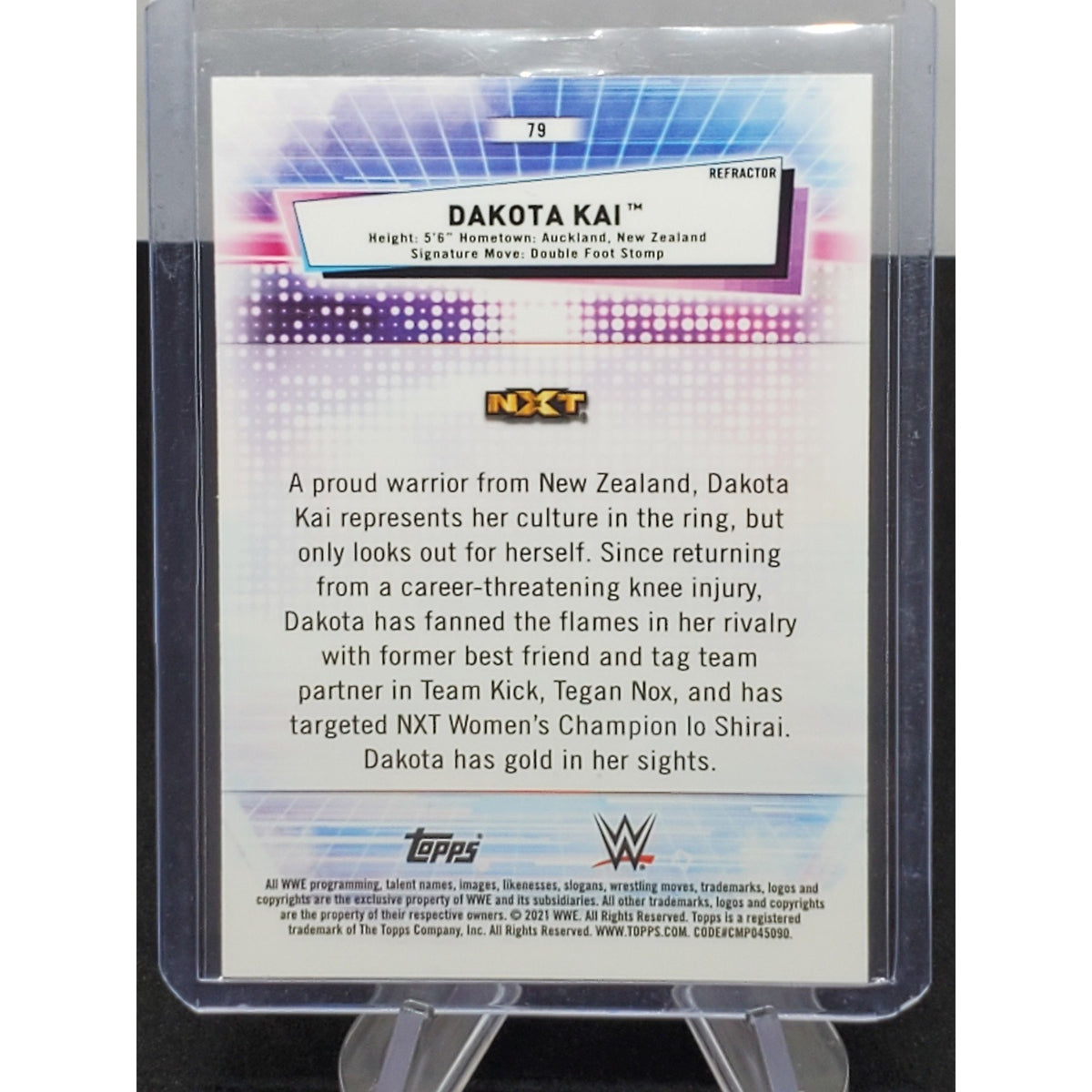 Dakota Kai 2021 Topps Chrome WWE Refractor #79 - NXT