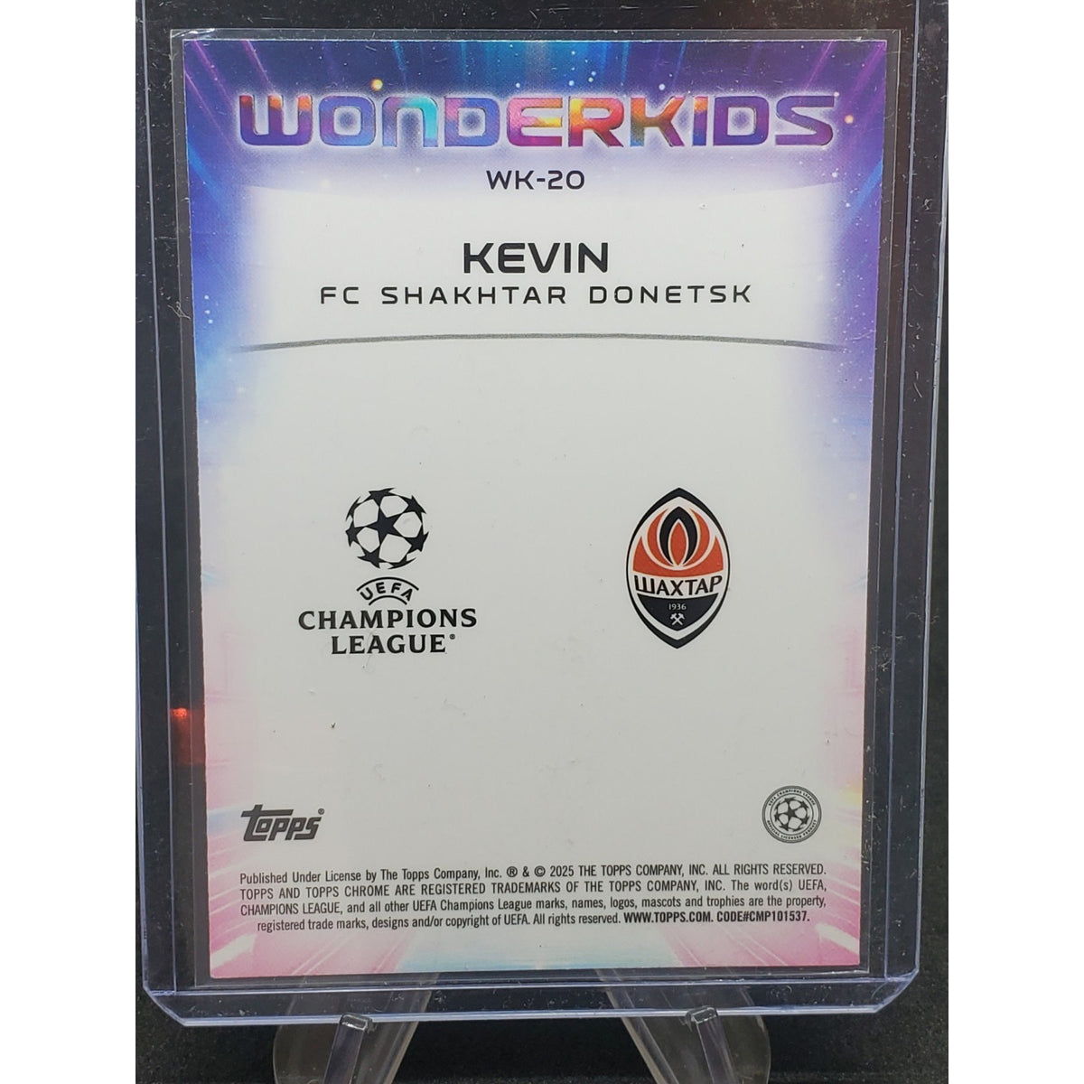 2024-25 Topps Chrome Uefa Club Competitions - Wonderkids Kevin #WK-20 (RC)