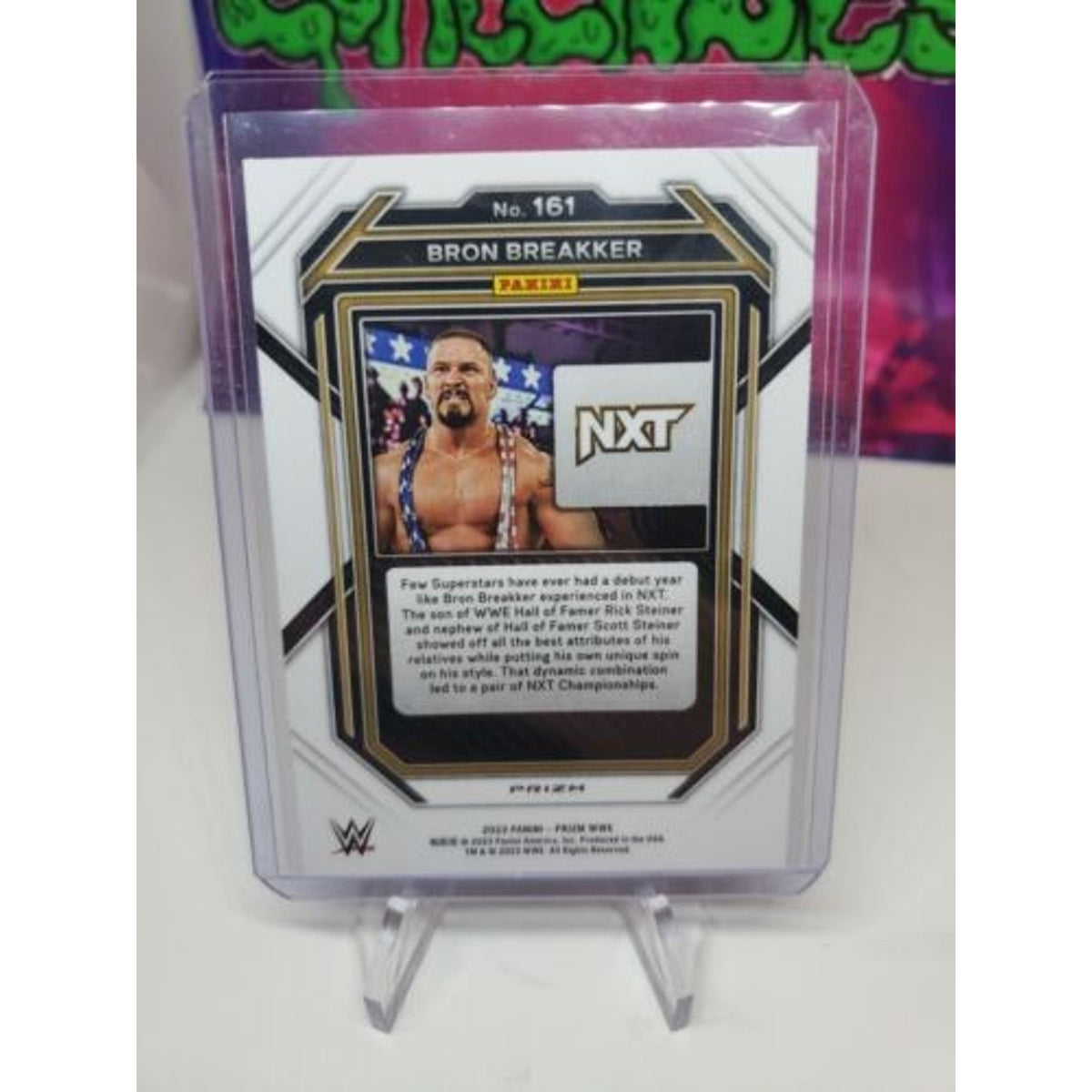 Bron Breakker 2023 Panini Prizm Cracked Ice WWE #161 NXT Holo Card Insert