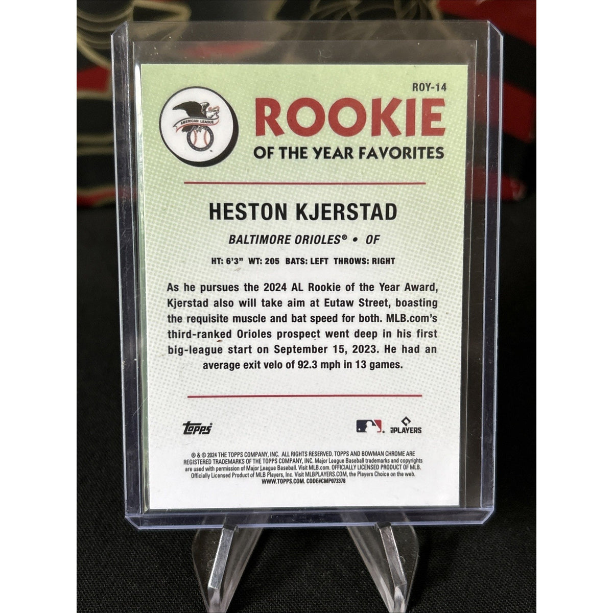 2024 Bowman Mega Heston Kjerstad Mojo Refractor ROTY Favorites / Pack Fresh New