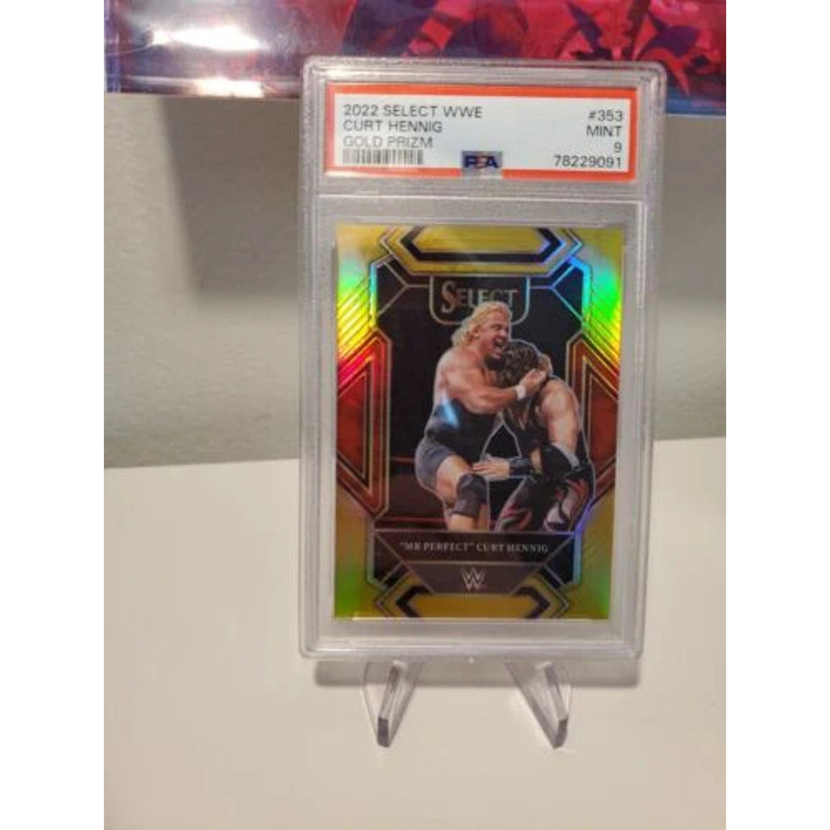 2022 Panini Select WWE "Mr Perfect" Curt Hennig 353 Mezzanine Gold /10