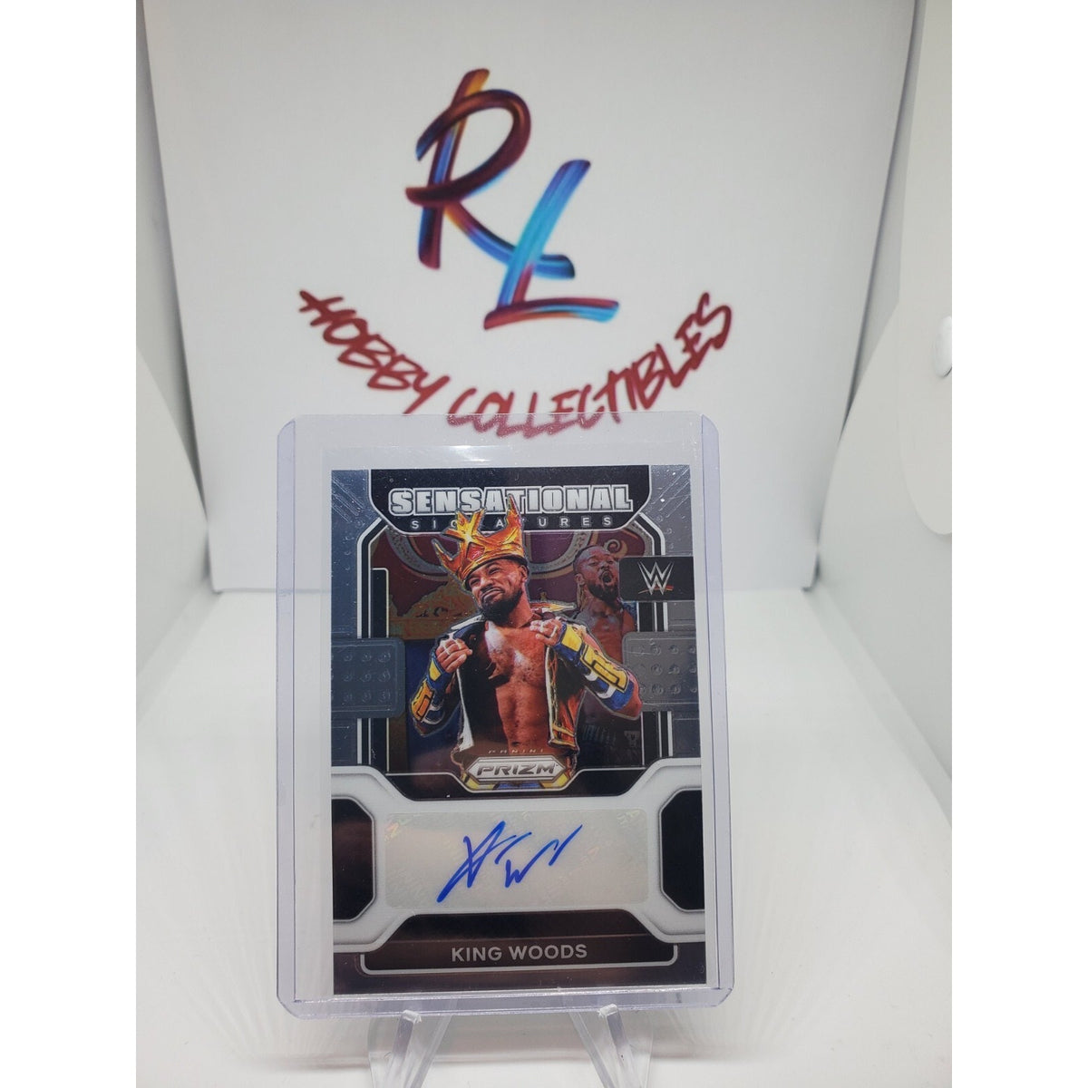 2022 Panini Prizm WWE King Woods Sensational Signatures #SS-XWD