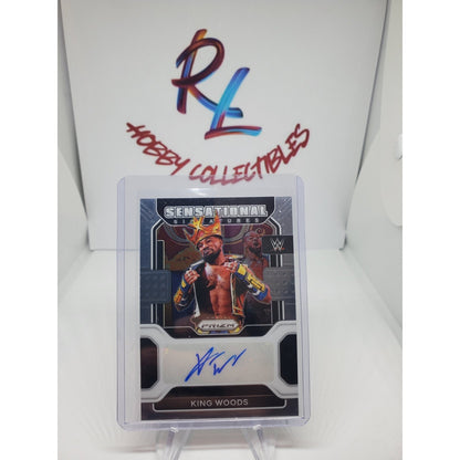 2022 Panini Prizm WWE King Woods Sensational Signatures #SS-XWD