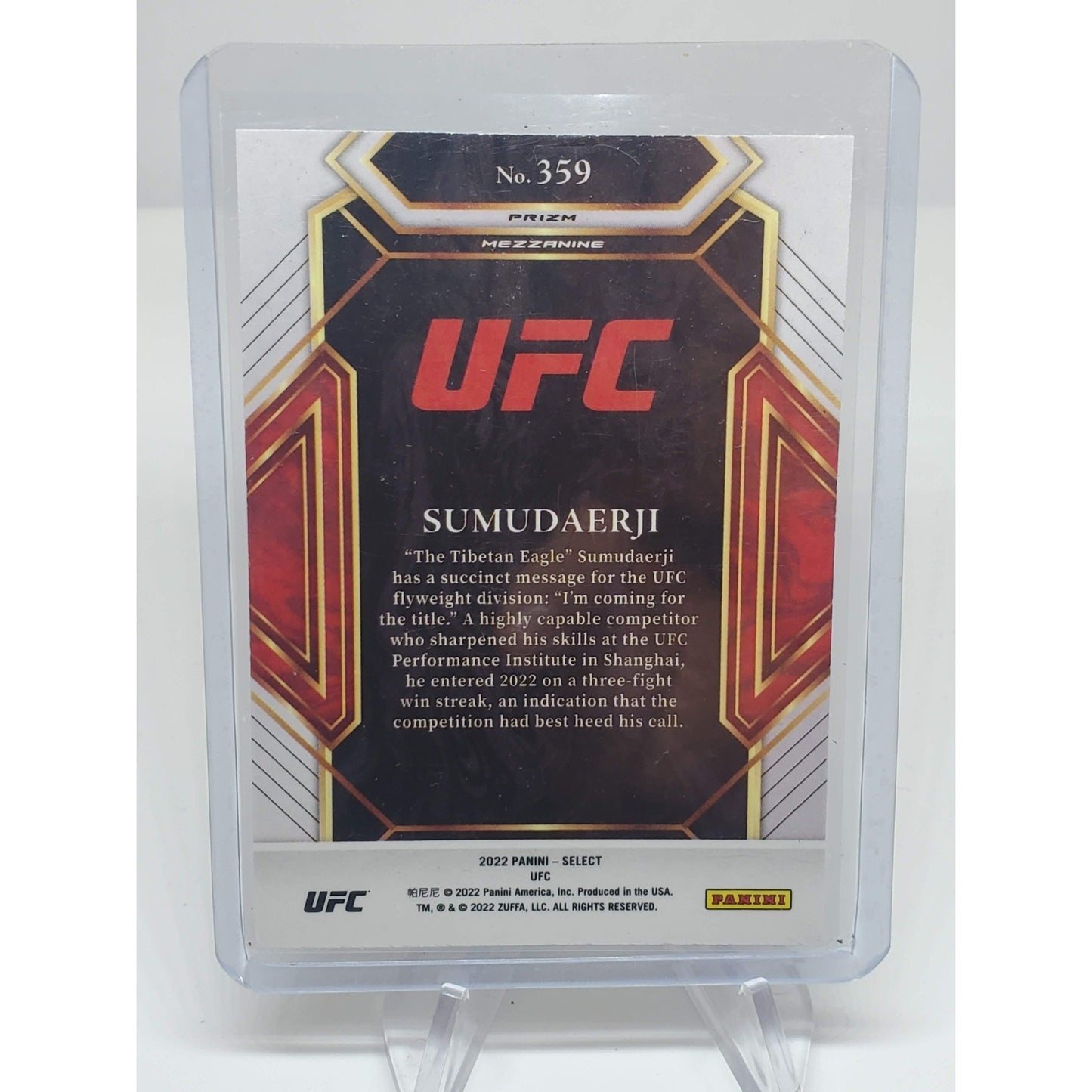 2022 Panini Select UFC #359 Mudaerji Su Mezzanine Silver Prizm
