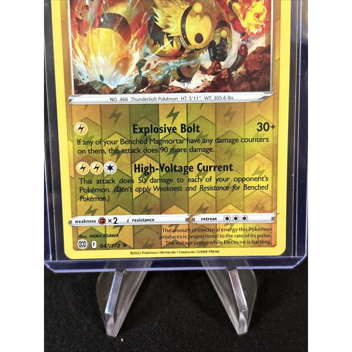 Electivire 047/172 Brilliant Stars (Reverse Holo Rare) - Pack Fresh New Sleeved