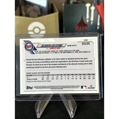 2021 Topps Chrome Update Purple Holo USC80 Gilberto Celestino RC / Pack Fresh