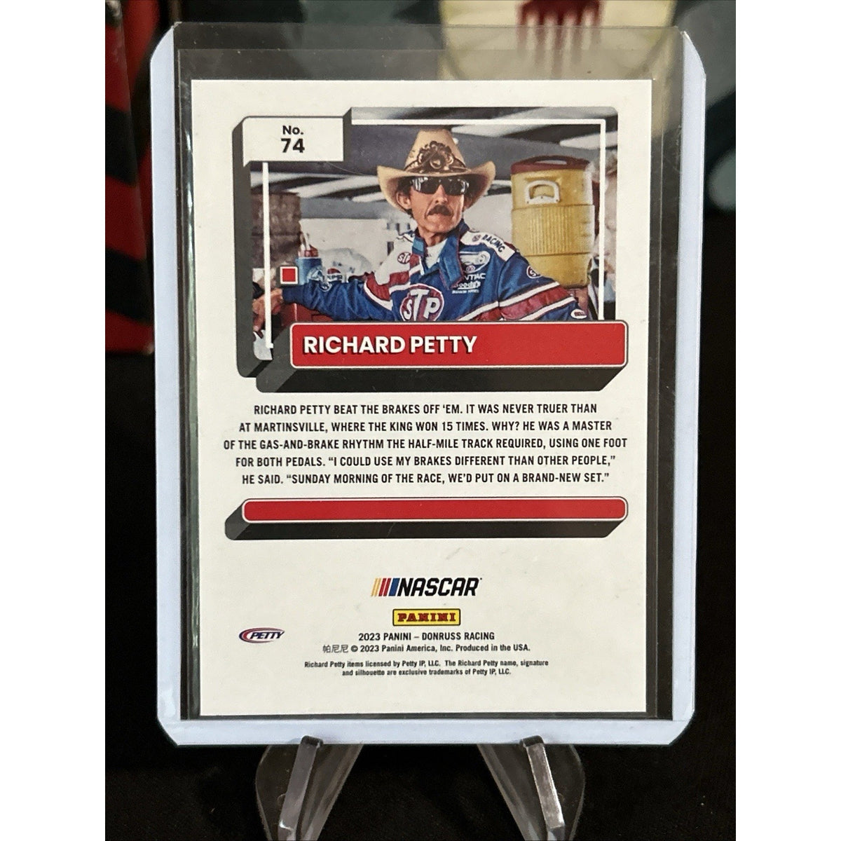 2023 Panini Donruss Racing #74 Richard Petty Blue Parallel / Pack Fresh New