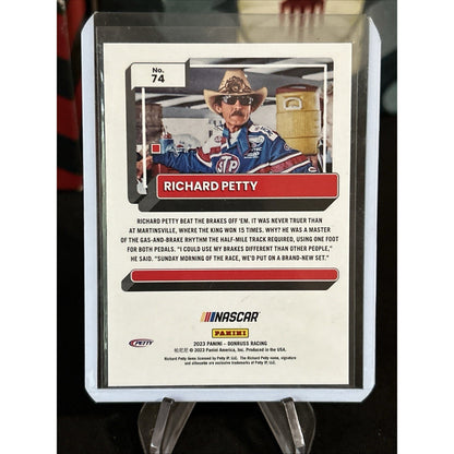 2023 Panini Donruss Racing #74 Richard Petty Blue Parallel / Pack Fresh New