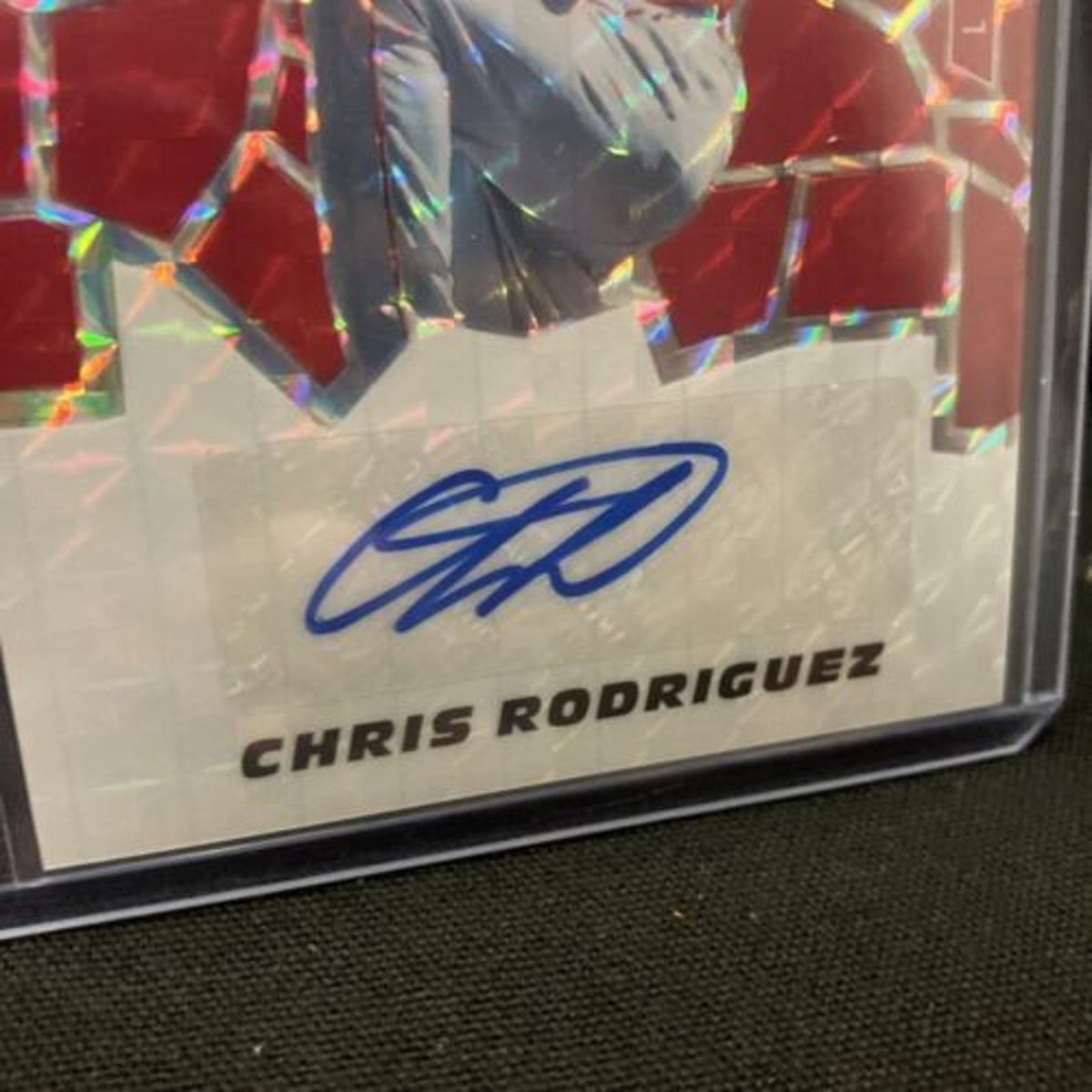 Silver Prizm Auto Chris Rodriguez 2021 Panini Mosaic Scripts LA Angels Auto New