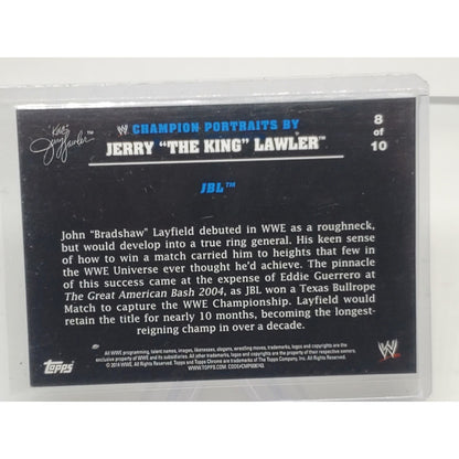 JBL 2014 Topps #8 WWE "Champion Portraits" Chrome Card Jerry The King Lawler