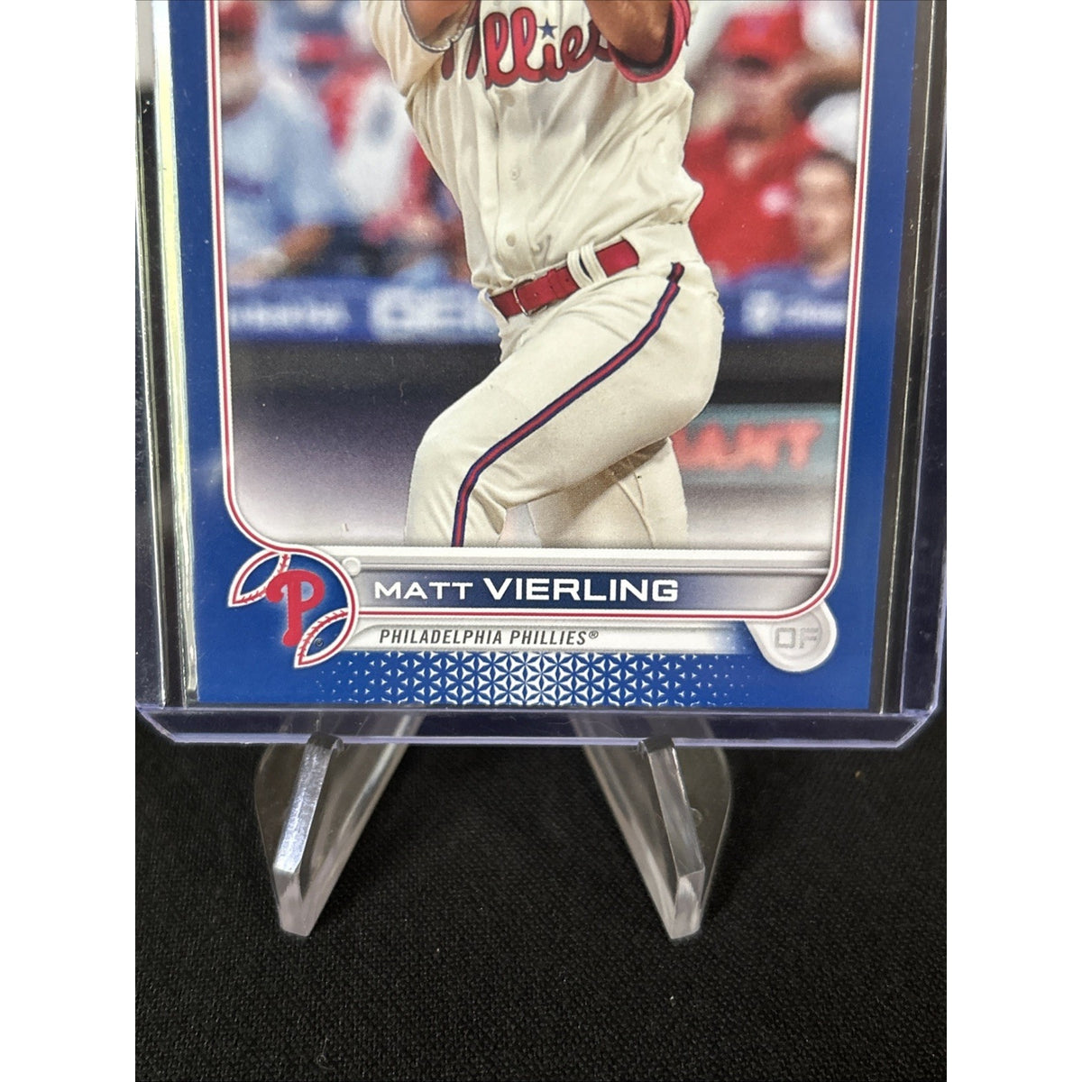 MATT VIERLING 2022 TOPPS BASEBALL SERIES 1 BLUE BORDER PARALLEL RC #316 B-16