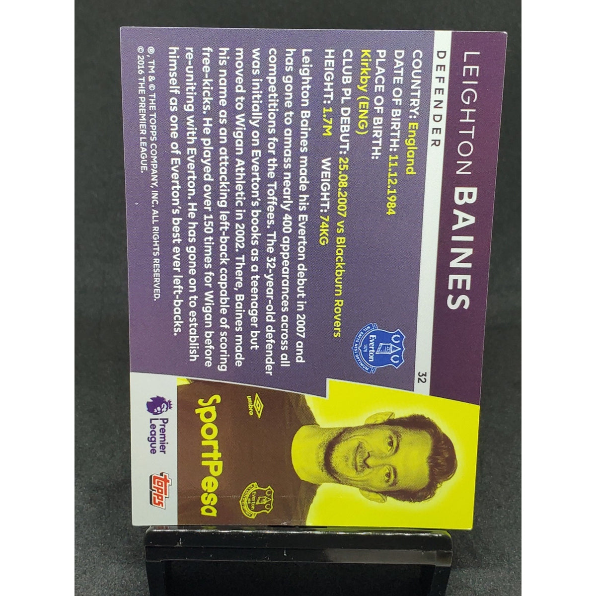 2017-18 Topps Premier League Platinum - Leighton Baines #32