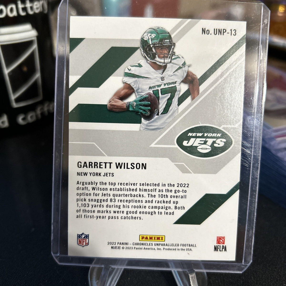 Garrett Wilson 2022 Chronicles Unparalleled Donuts 45/49 Rookie RC / Pack Fresh