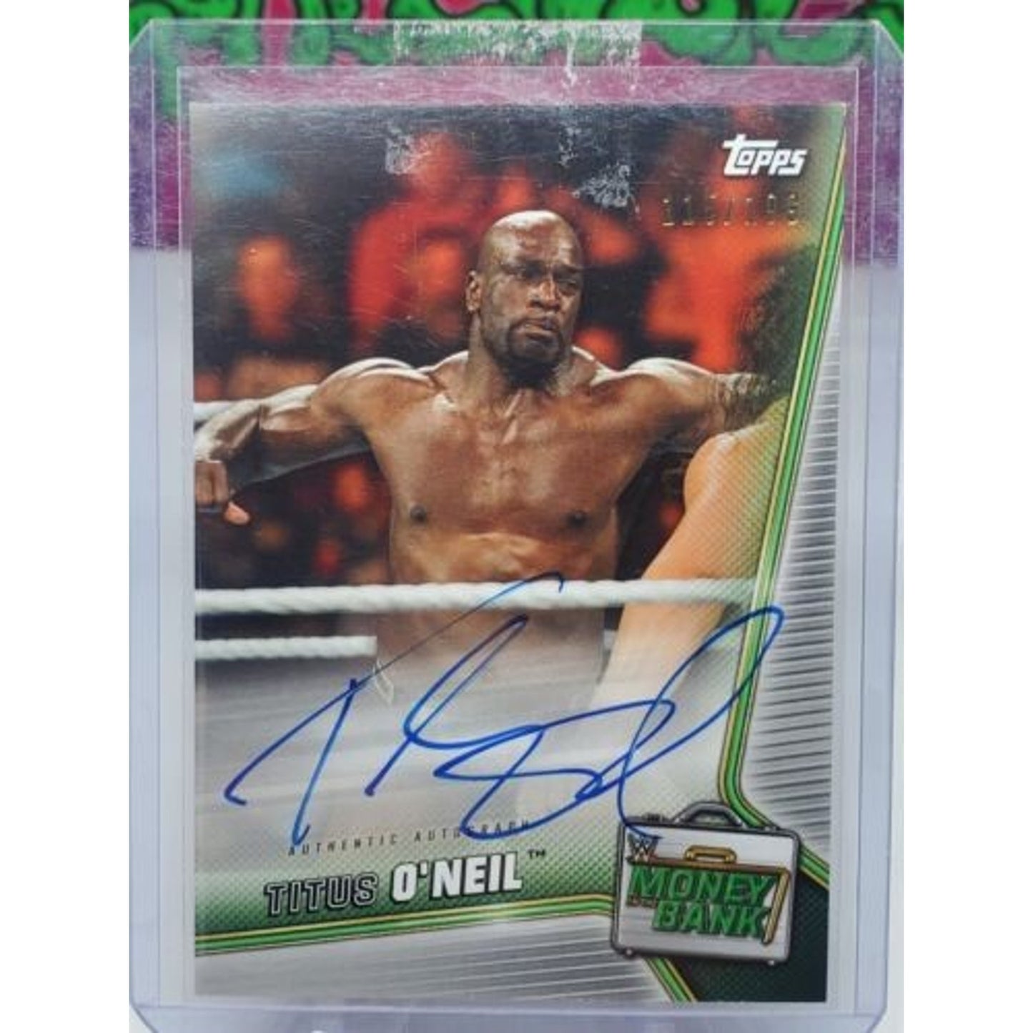 2019 Topps WWE Money In The Bank Titus O' Neil On Card Auto Signed /199