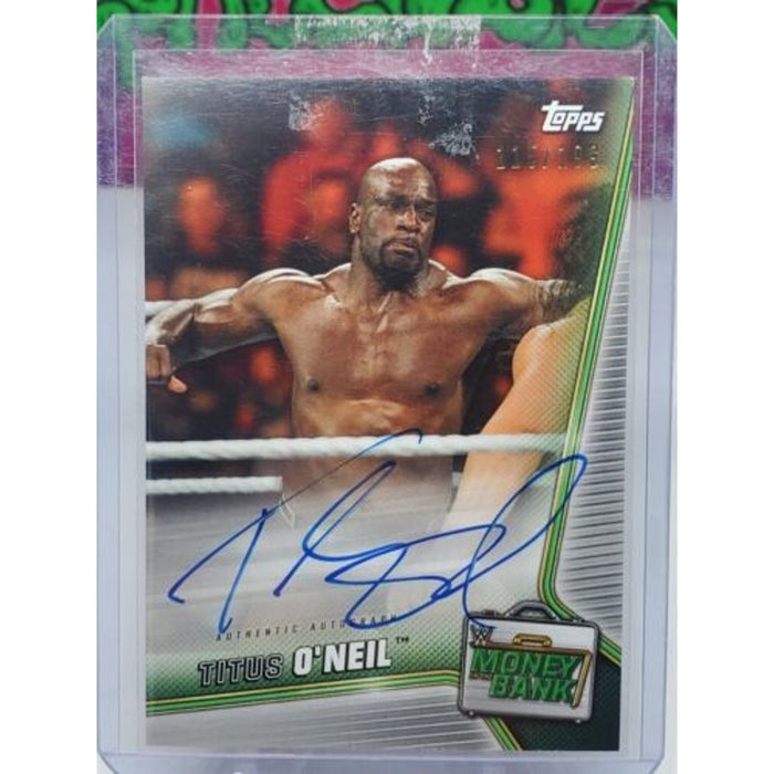 2019 Topps WWE Money In The Bank Titus O' Neil On Card Auto Signed /199