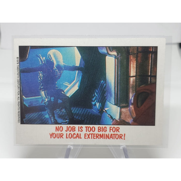 1988 Topps Fright Flicks #40 No Job is Too Big Local Exterminator! Alien