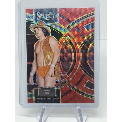 Cowboy Bob Orton 2024 Panini Select WWE PREMIER LEVEL red WAVE PRIZM #185 /99