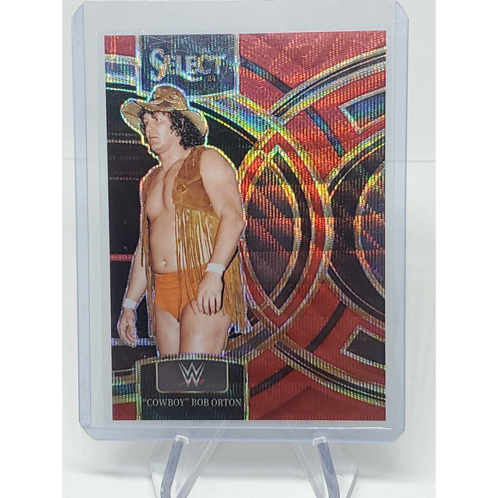 Cowboy Bob Orton 2024 Panini Select WWE PREMIER LEVEL red WAVE PRIZM #185 /99