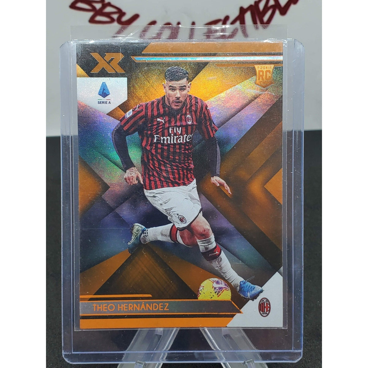 Theo Hernandez Ac Milan 2019-20 Chronicles XR Orange Parallel Soccer RC