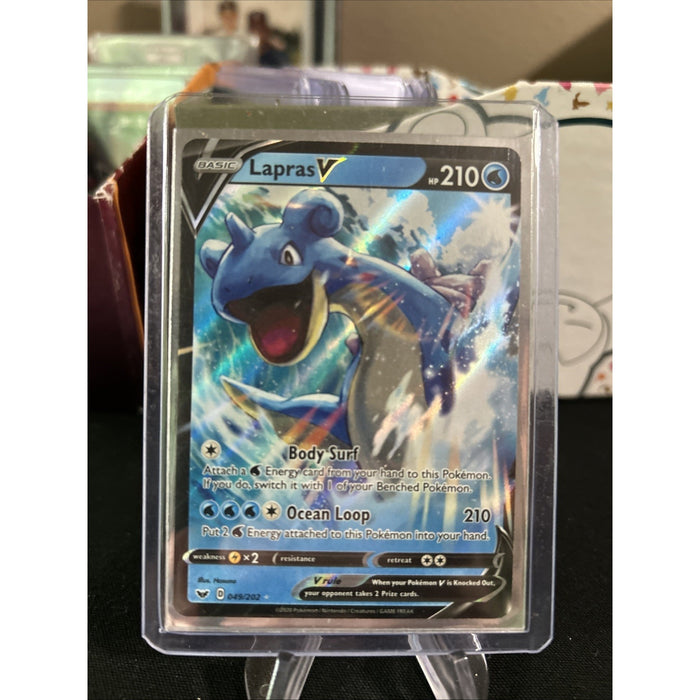 Lapras V 049/202 Swsh01: Sword & Shield Holo - Top Loaded - Pack Fresh New