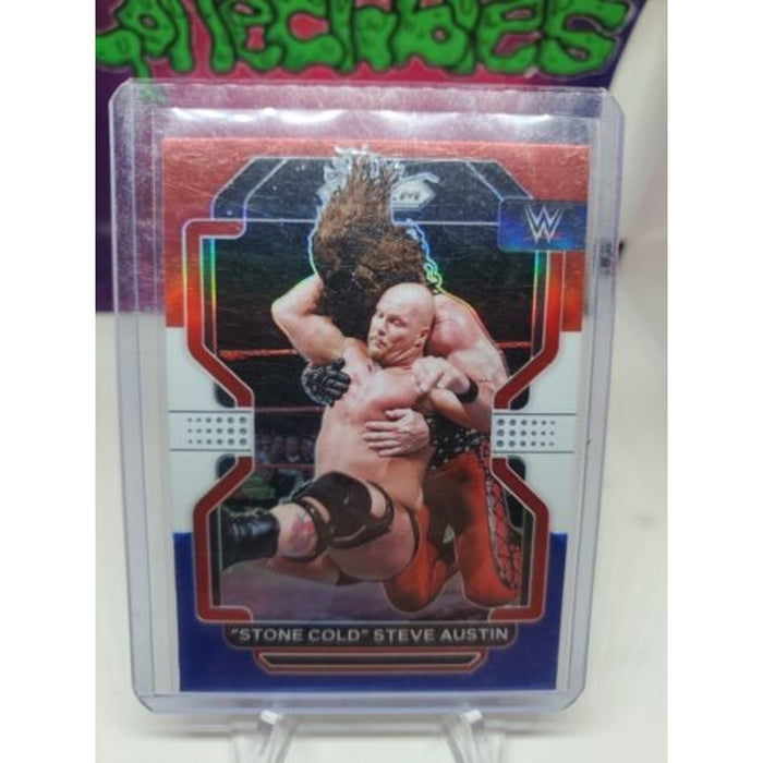 2022 Panini Prizm WWE Red White Blue Stone Cold Steve Austin #192 SSP Rare